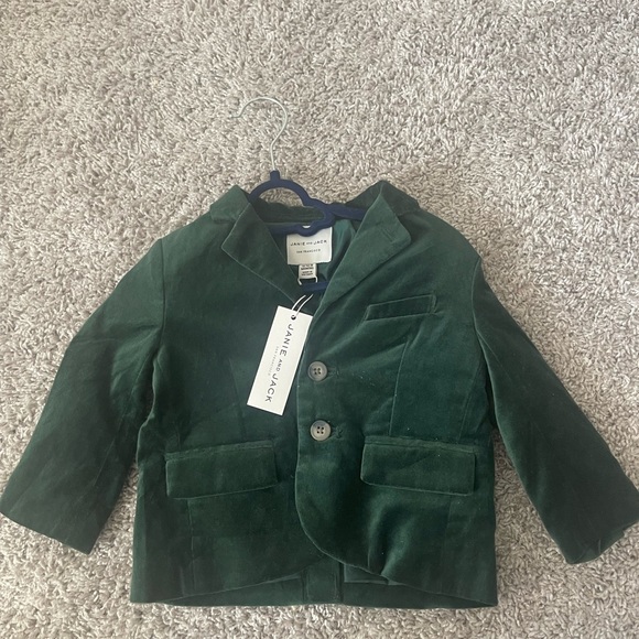 Janie and Jack Other - Janie & Jack Emerald Green Velvet Toddler (Boys) Blazer  size (12-18 months )